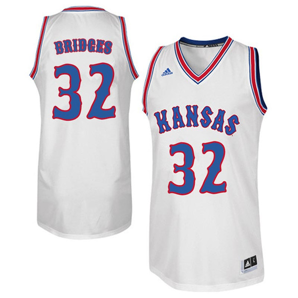 Men #32 Bill Bridges Kansas Jayhawks Retro Throwback College Basketball Jerseys Sale-White